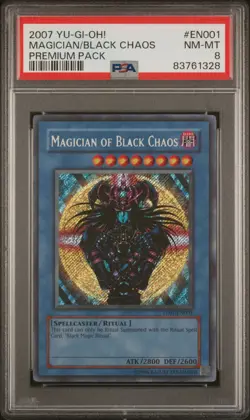 Yu-Gi-Oh! Magician of Black Chaos, 2007, Secret Rare, PP01-EN001, PSA 8 - Image 1