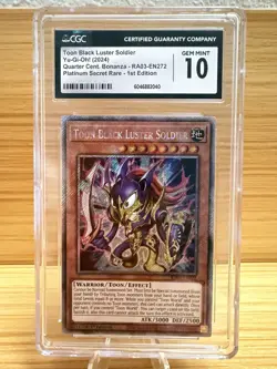 2024 YU-GI-OH! SR 1ST EDITION #RA03-EN272 TOON BLACK LUSTER SOLDIER CGC 10 GM - Image 1