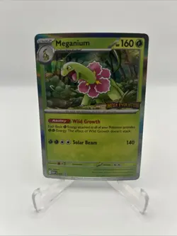 MEP #001 Meganium Mega Evolution Prerelease Stamped Promo Holo Card Pokemon TCG - Image 1