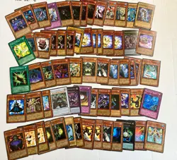 Yugioh Booster DAMAGED Bulk Lot of 65 cards first edition 1996 - Image 1
