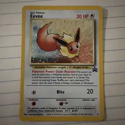 Pokemon Card - Eevee #11 Holo WoTC Black Star Promo - Image 1