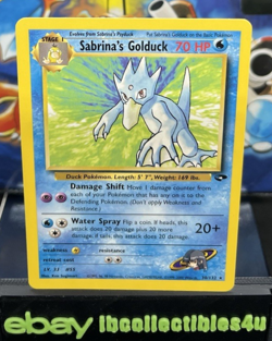 Sabrina's Golduck 30/132 Pokemon Card TCG Gym Challenge NM Vintage 2000 F/S - Image 1