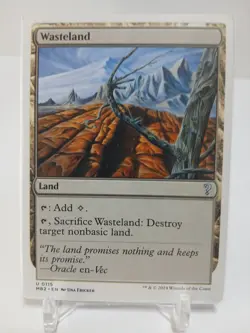 MTG NM Wasteland White Border Mystery Booster 2 Regular Card - Image 1