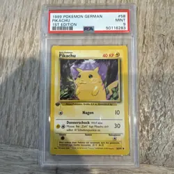 1999 Pokemon Card German - 1st Edition - Pikachu (Yellow Cheeks) #58 PSA 9 - Image 1
