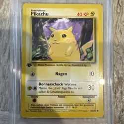 1999 Pokemon Card German - 1st Edition - Pikachu (Yellow Cheeks) #58 PSA 9 - Image 2