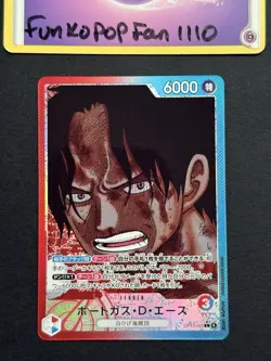 Portgas.D.Ace Alternate Art OP13-002 L Carrying On His Will One Piece Card - Image 1