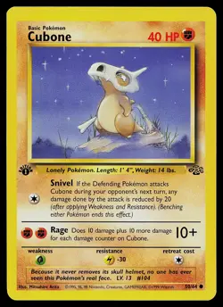 Pokemon Card - Cubone Jungle 50/64 Common 1st Edition - Image 1