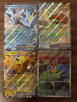 Pokemon TCG Jumbo Card Lot Of 4 - Kyurem, Great Tusk , Victini, Zapdos - Image 1