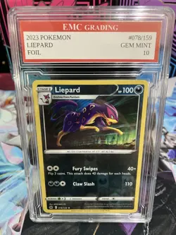 LIEPARD RARE 2023 FOIL #078/159 Pokemon Card GRADED 10 TCG CCG - Image 1