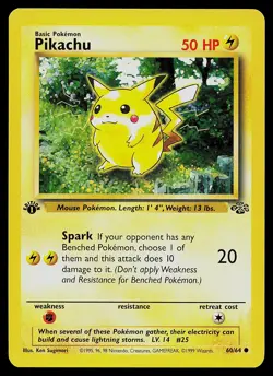 Pokemon Card - Pikachu Jungle 60/64 Common 1st Edition - Image 1