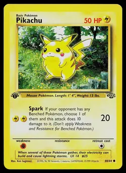 Pokemon Card - Pikachu Jungle 60/64 Common 1st Edition - Image 1