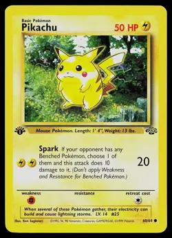 Pokemon Card - Pikachu Jungle 60/64 Common 1st Edition - Image 1