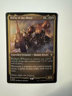 Rafiq of the Many (ETCHED) FOIL Commander Masters NM Creature Rare CARD - Image 1