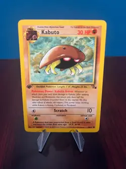 Kabuto 1st Edition Fossil Set Pokemon WOTC TCG Common Card #50/62 Kabuto King!!! - Image 3
