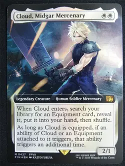 Cloud Midgar Mercenary Extended Foil - FIN - Mtg Card #4JD - Image 1