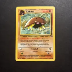 Pokemon TCG Kabuto Unlimited Common Card # 50/62 NM 1999 Wizards - Image 1