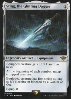 MTG THE LORD OF THE RINGS STING, THE GLINTING DAGGER RARE - Image 1