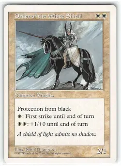 Order of the White Shield *Uncommon* Magic MtG x1 Fifth 5th Edition SP - Image 1