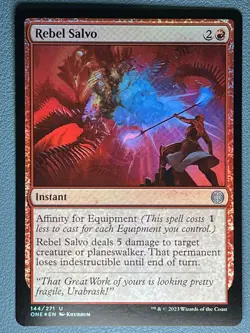 MTG Rebel Salvo Foil ONE NM - Image 1