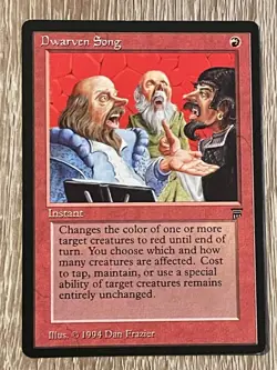 MTG - Dwarven Song - Legends - NM English Magic 1994 - Image 1