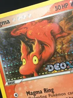 Pokemon TCG Slugma Deoxys 75/107 Reverse Holo Stamped MP - Image 2