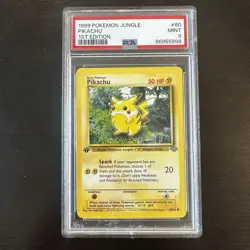 1999 Pokemon 1st Edition Jungle Pikachu #60 Common PSA 9 Mint - Image 1