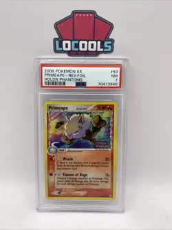 2006 Pokemon Ex #50 Primeape Reverse Foil Near Mint Holon Phantoms PSA 7 - Image 1