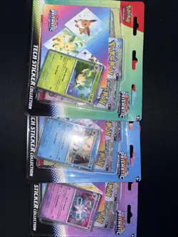 Pokemon TCG Prismatic Evolutions Tech Sticker Collection Set Lot Of 3 Sealed New - Image 1