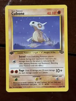 Pokemon Jungle Cubone 1st Edition 50/64 Common LP - Image 1
