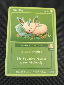 Pokepu Shrubby (Leafeon) 2025 Cool Club Collection Mick Junco Pokemon Fan Art - Image 1