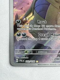 Pokemon TCG Tyranitar Scarlet & Violet Paldea Evolved 222/193 NM IR - Image 4