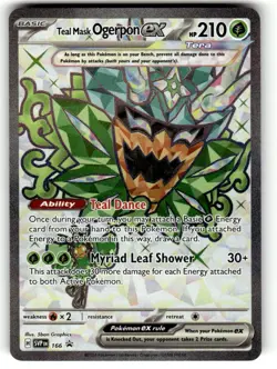 Pokemon TCG SV Promos #166 Teal Mask Ogerpon EX NM - Image 1