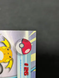 Raichu #26 Topps Holo Foil Blue Logo Vintage Pokemon LP - Image 3