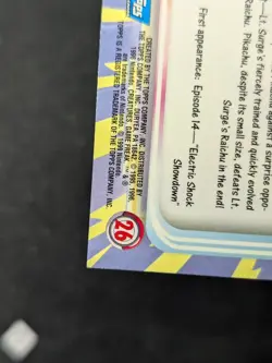 Raichu #26 Topps Holo Foil Blue Logo Vintage Pokemon LP - Image 5