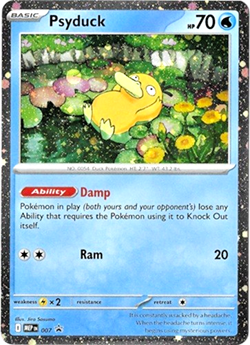 Pokemon TCG Psyduck MEP 007 Black Star Promo Cosmos Holo Promo Rare - Image 1