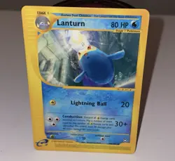Lanturn 20/147 Pokemon Aquapolis Regular Rare English WOTC 2002 LP E-Reader - Image 1