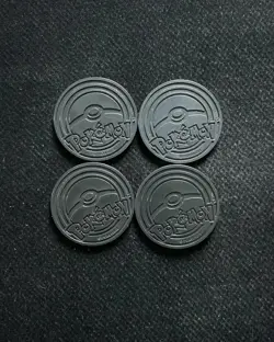 Pokemon TCG Jigglypuff Igglybuff Glow in the Dark Coins Green Cyan Lot*4 -LU57 - Image 2