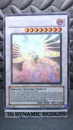 | Yugioh Black-Winged Dragon TSHD-EN040 Ghost RARE Shining Darkness MP/HP 🔥 | - Image 1