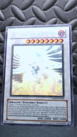 | Yugioh Black-Winged Dragon TSHD-EN040 Ghost RARE Shining Darkness MP/HP 🔥 | - Image 2