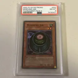 YuGiOh Morphing Jar TP4-002 Tournament Pack Super Rare Unlim PSA 8 - NM-Mint - Image 1