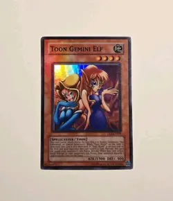 Yugioh Toon Gemini Elf DL6-EN001 Duelist League Super Rare LP - Image 1