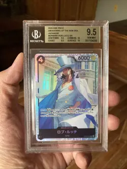 ONE PIECE Card Game Rob Lucci SR Awakening of the New Era Graded 9.5 Beckett - Image 1