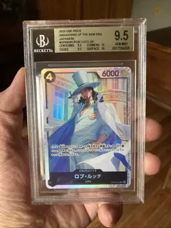 ONE PIECE Card Game Rob Lucci SR Awakening of the New Era Graded 9.5 Beckett - Image 2