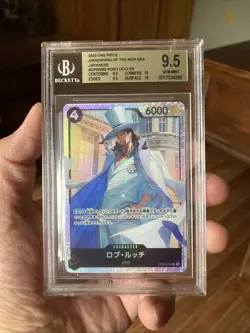 ONE PIECE Card Game Rob Lucci SR Awakening of the New Era Graded 9.5 Beckett - Image 3