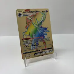 Sadowk Rider Calyrex VMAX HP320 Pokemon Gold Metal Card Collectible/Display - Image 1