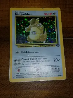 KANGASKHAN 5/64 Holo Rare Unlimited Jungle Set Pokemon Card Heavily Played - Image 2