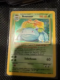 Pokemon TCG Venusaur Holo Rare Card Base Set 1999 - Image 1