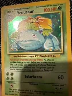Pokemon TCG Venusaur Holo Rare Card Base Set 1999 - Image 5