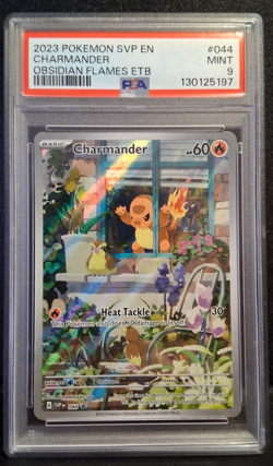 PSA 9 Charmander 044 Black Star Promo Cards Holo Obsidian Flames English - Image 1