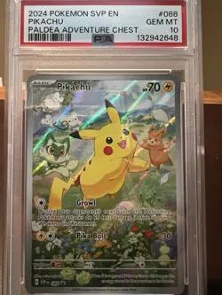 Pokemon TCG SVP088 Pikachu Promo Card Paldea Adventure Chest - Image 1